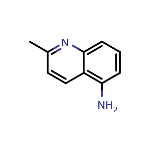Chemical structure of 2-methylquinolin-5-amine , CAS 54408-50-3, AChemBlock U130972