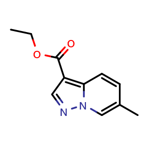 Chemical structure of ethyl 6-methylpyrazolo[1,5-a]pyridine-3-carboxylate , CAS 55899-18-8, AChemBlock U130987