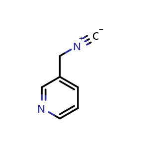 Chemical structure of 3-(isocyanomethyl)pyridine , CAS 58644-55-6, AChemBlock U131018