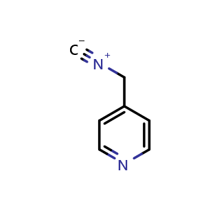 Chemical structure of 4-(isocyanomethyl)pyridine , CAS 58644-56-7, AChemBlock U131019