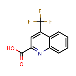 Chemical structure of 4-(trifluoromethyl)quinoline-2-carboxylic acid , CAS 588702-67-4, AChemBlock U131022