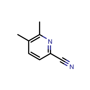 Chemical structure of 5,6-dimethylpicolinonitrile , CAS 59146-67-7, AChemBlock U131030
