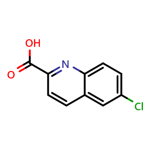 Chemical structure of 6-Chloroquinoline-2-carboxylic acid , CAS 59394-30-8, AChemBlock U131031