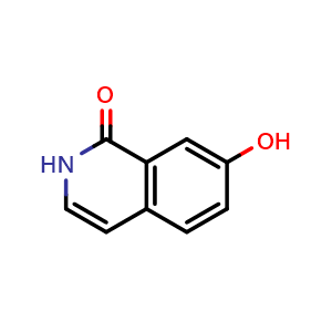 Chemical structure of 7-hydroxyisoquinolin-1(2H)-one , CAS 59647-24-4, AChemBlock U131033