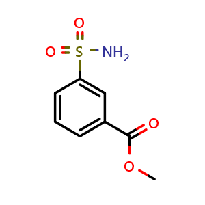Chemical structure of methyl 3-sulfamoylbenzoate , CAS 59777-67-2, AChemBlock U131035