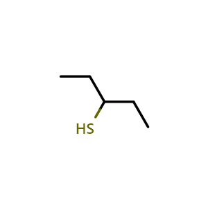 Chemical structure of pentane-3-thiol , CAS 616-31-9, AChemBlock U131050