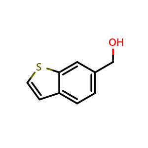 Chemical structure of benzo[b]thiophen-6-ylmethanol , CAS 6179-28-8, AChemBlock U131054