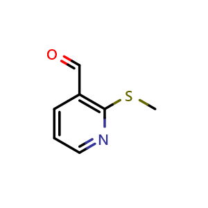 Chemical structure of 2-(methylthio)nicotinaldehyde , CAS 62658-92-8, AChemBlock U131061
