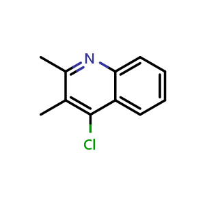 Chemical structure of 4-chloro-2,3-dimethylquinoline , CAS 63136-62-9, AChemBlock U131066