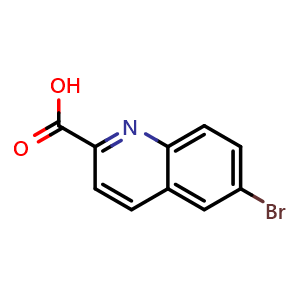 Chemical structure of 6-Bromoquinoline-2-carboxylic acid , CAS 65148-10-9, AChemBlock U131085
