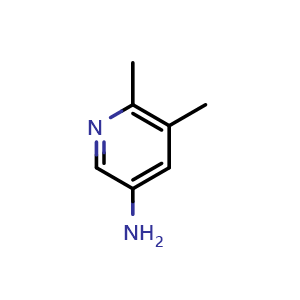 Chemical structure of 5,6-dimethylpyridin-3-amine , CAS 66093-07-0, AChemBlock U131092