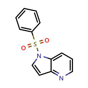 Chemical structure of 1-(phenylsulfonyl)-1H-pyrrolo[3,2-b]pyridine , CAS 677302-44-2, AChemBlock U131101