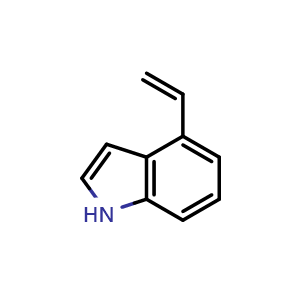 Chemical structure of 4-vinyl-1H-indole , CAS 68900-05-0, AChemBlock U131114