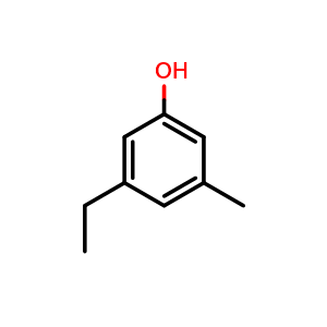 Chemical structure of 3-ethyl-5-methylphenol , CAS 698-71-5, AChemBlock U131117