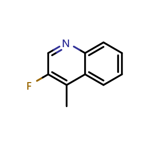 Chemical structure of 3-fluoro-4-methylquinoline , CAS 72473-78-0, AChemBlock U131127