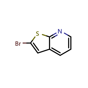 Chemical structure of 2-bromothieno[2,3-b]pyridine , CAS 72808-92-5, AChemBlock U131130