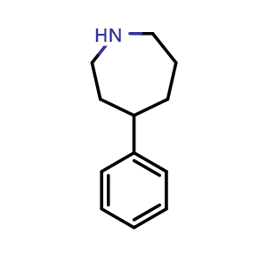 Chemical structure of 4-phenylazepane , CAS 73252-01-4, AChemBlock U131134