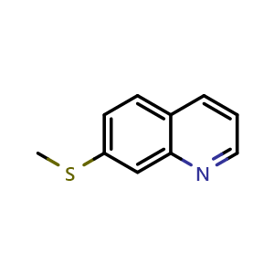 Chemical structure of 7-(methylthio)quinoline , CAS 73420-45-8, AChemBlock U131138