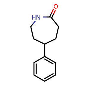 Chemical structure of 5-phenylazepan-2-one , CAS 7500-39-2, AChemBlock U131151