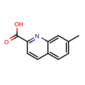 Chemical structure of 7-methylquinoline-2-carboxylic acid , CAS 75434-10-5, AChemBlock U131158