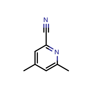 Chemical structure of 4,6-dimethylpyridine-2-carbonitrile , CAS 7584-11-4, AChemBlock U131161