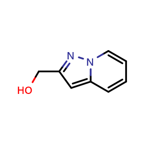 Chemical structure of Pyrazolo[1,5-a]pyridin-2-ylmethanol , CAS 76943-47-0, AChemBlock U131170
