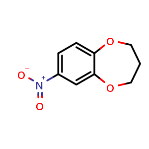 Chemical structure of 7-nitro-3,4-dihydro-2H-benzo[b][1,4]dioxepine , CAS 78288-94-5, AChemBlock U131184