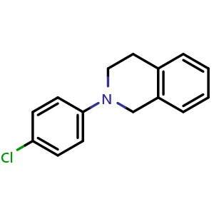 Chemical structure of 2-(4-chlorophenyl)-1,2,3,4-tetrahydroisoquinoline , CAS 78317-78-9, AChemBlock U131185