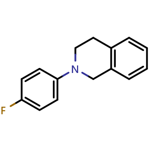 Chemical structure of 2-(4-fluorophenyl)-1,2,3,4-tetrahydroisoquinoline , CAS 78317-79-0, AChemBlock U131186