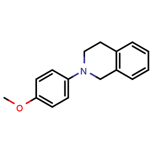 Chemical structure of 2-(4-methoxyphenyl)-1,2,3,4-tetrahydroisoquinoline , CAS 78317-83-6, AChemBlock U131187
