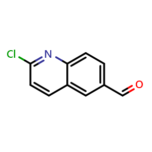 Chemical structure of 2-chloroquinoline-6-carbaldehyde , CAS 791626-59-0, AChemBlock U131193