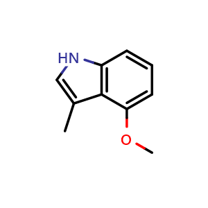 Chemical structure of 4-methoxy-3-methyl-1H-indole , CAS 83696-95-1, AChemBlock U131212