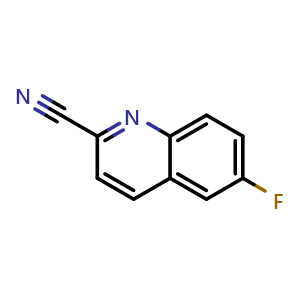 Chemical structure of 6-fluoroquinoline-2-carbonitrile , CAS 86324-50-7, AChemBlock U131245