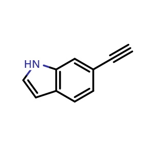 Chemical structure of 6-ethynyl-1H-indole , CAS 865375-93-5, AChemBlock U131254