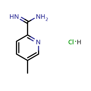 Chemical structure of 5-methylpicolinimidamide hydrochloride , CAS 875293-96-2, AChemBlock U131287