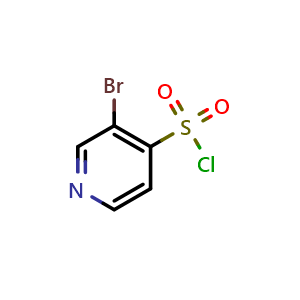 Chemical structure of 3-bromopyridine-4-sulfonyl chloride , CAS 886371-33-1, AChemBlock U131307