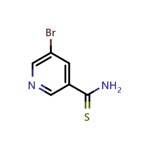 Chemical structure of 5-bromopyridine-3-carbothioamide , CAS 890093-82-0, AChemBlock U131316