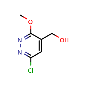 Chemical structure of (6-chloro-3-methoxypyridazin-4-yl)methanol , CAS 89466-48-8, AChemBlock U131317