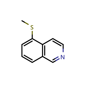 Chemical structure of 5-(methylthio)isoquinoline , CAS 90265-83-1, AChemBlock U131328