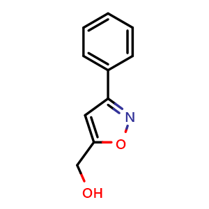 Chemical structure of (3-phenylisoxazol-5-yl)methanol , CAS 90924-12-2, AChemBlock U131338