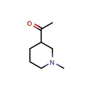 Chemical structure of 1-(1-methylpiperidin-3-yl)ethan-1-one , CAS 91324-25-3, AChemBlock U131343