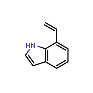 Chemical structure of 7-vinyl-1H-indole , CAS 94239-08-4, AChemBlock U131399