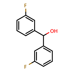 Chemical structure of bis(3-fluorophenyl)methanol , CAS 98586-21-1, AChemBlock U131445