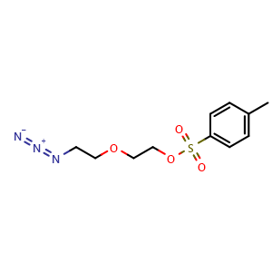 Chemical structure of 2-(2-azidoethoxy)ethyl 4-methylbenzenesulfonate , CAS 182347-24-6, AChemBlock U131473