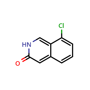 Chemical structure of 8-chloroisoquinolin-3(2H)-one , CAS 51463-18-4, AChemBlock U131520