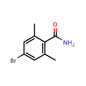 Chemical structure of 4-bromo-2,6-dimethylbenzamide , CAS 132949-41-8, AChemBlock U131554