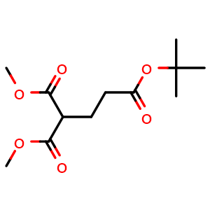 Chemical structure of 3-(tert-butyl) 1,1-dimethyl propane-1,1,3-tricarboxylate , CAS 136749-33-2, AChemBlock U131556