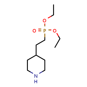 Chemical structure of diethyl (2-(piperidin-4-yl)ethyl)phosphonate , CAS 374776-33-7, AChemBlock U131593