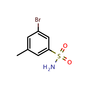 Chemical structure of 3-bromo-5-methylbenzenesulfonamide , CAS 452341-93-4, AChemBlock U131597