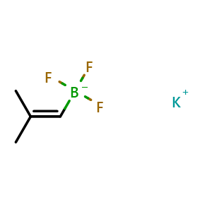 Chemical structure of Potassium trifluoro(2-methyl-1-propenyl)borate , CAS 1134643-87-0, AChemBlock U131627